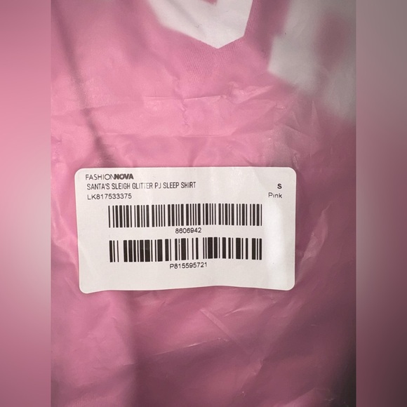 Fashion Nova Women’s Pink 'Sleigh' Pajama Nightgown - Picture 3 of 5